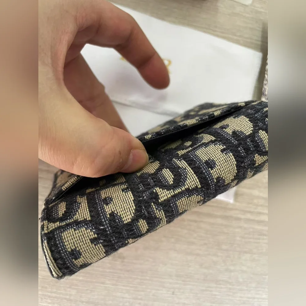 Dior Saddle Jasmine Gusset Card Holder